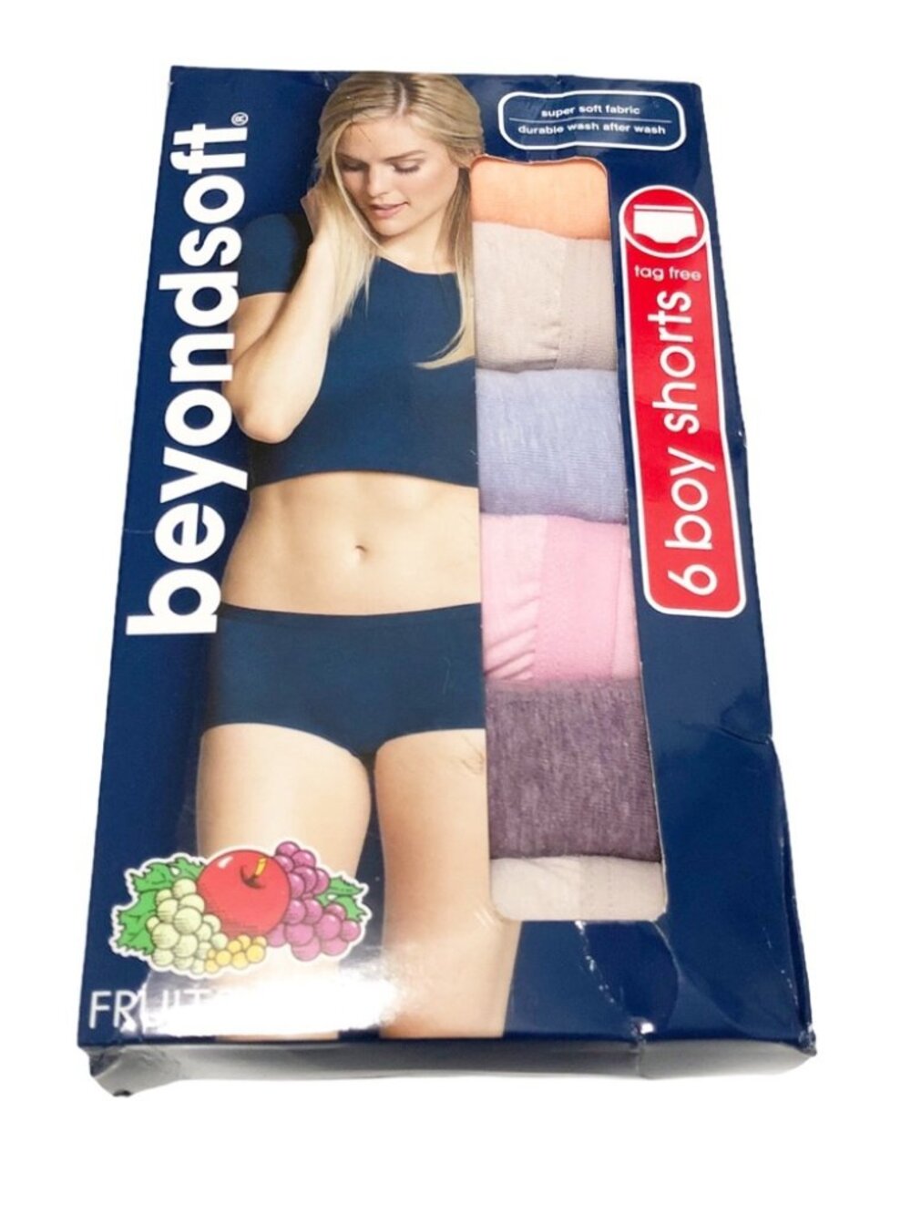 FRUIT OF THE LOOM 🍎 🍇 "Beyond Soft" Boy Shorts Pack of Six
